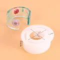 Large C-shaped oval bracelet silicone mold for DIY resin jewelry making, 40g weight - Model 50-1965 (C-Shape Bangle Mold) / Inner Diameter 4.4x5.5cm
