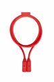 Top view of red magnetic silicone anti-lost strap for wireless earbuds detail - Red