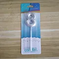Elegante vela de cumpleaños plata número 8 para decoración de pasteles en paquete - Número 8 / Plateado