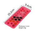 Pink heart-shaped ice cube tray with 21 cells for DIY chocolates and ice - Heart Shape / 21 Grids / Red