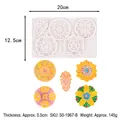 Molde de silicona con diseño floral para decoración de pasteles y artesanía de chocolate - Relieve Floral (50-1967-B)