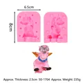 Pink unicorn silicone mold for fondant and resin crafts with measurements - Full Body Unicorn (50-1704-A) / 6.5X8CM