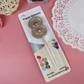 Elegante vela de cumpleaños número 8 oro champán para decoración de tartas fiesta - Número 8 / Champán dorado