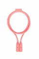 Detailed macro view of pink magnetic silicone anti-lost strap for wireless earbud earphones - Pink