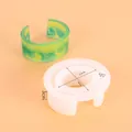 Premium silicone mold for creating DIY C-shaped resin bracelets with oval dimensions - Model 50-1966 (C-Shape Bangle Mold) / Inner Diameter 5.4x4cm