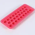 Pink star-shaped ice cube tray with 24 compartments for baby food supplements - Five-pointed Star / 24 Grids / Red