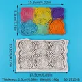 Large rose flower silicone fondant lace mold for DIY cake decorating and resin crafting - Gray (50-1910-B)