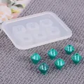 Professionele siliconen mal met 6 holtes voor gefacetteerde kralen voor hars sieraden - Vierzijdige Rhombus Stijl (50-1358) / 9mm