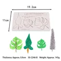 Molde de silicona con varias formas de hojas para decoración de pasteles con medidas - Hojas Surtidas Grandes (50-2246-B)