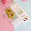Elegant golden numeral 8 candle for creative birthday party cake topper decoration - Number 8 / Single Piece / Gold