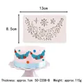 Molde de silicona con flores para decoración de tartas con dimensiones y peso - Creciente Floral (50-2208-B)