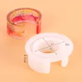 Silicone mold for DIY resin C-shaped oval cuff bracelet with 6cm and 5cm dimensions - Model 50-1964 (C-Shape Bangle Mold) / Inner Diameter 6x5cm