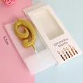 Gold metallic number 9 birthday candle for creative cake topper party decoration 5.2cm - Number 9 / Single Piece / Gold