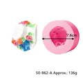 Pink silicone mold for 3D floral hat fondant cake decorations, 7.6cm diameter, 136g - Flower Bow Straw Hat (50-862) / 7.6cm / Pink