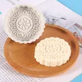DIY traditional floral mooncake silicone mold for handmade soap and aromatherapy candles - Floral Style (50-2681) / Gray