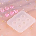 Premium siliconen mal met 6 holtes voor DIY gefacetteerde harskralen sieraden - Rechthoekige Ronde Stijl (50-1356) / 12mm