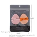 Set of 2 teardrop makeup sponges in pink and orange colors with professional packaging. - Princess Theme Air Cushion Puff / 2 Pcs/Set / Pink/Orange Mix