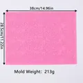 Pink floral silicone fondant lace mat for DIY cake decorating mold, size 38x28.5cm - Pink (84115)