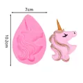Pink unicorn head shaped silicone mold for fondant chocolate and resin DIY crafts - Pink Unicorn Head (50-1792-A)