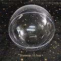 Esfera de acrílico transparente de 13,5 cm para decoración de pasteles DIY y manualidades - Bola de Fondo Plano Transparente