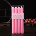 Set of 4 pink taper candles, 20cm European classic dinner candles for parties. - 2.2x20cm Long Taper Candle / 4Pcs Set / Pink