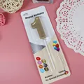 Elegante vela dorada número 1 de cumpleaños para tartas en empaque de venta - Número 1 / Dorado