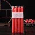 Set of 4 classic red 20cm dinner taper candles for romantic wedding party decor - 2.2x20cm Long Taper Candle / 4Pcs Set / Red
