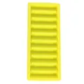 Yellow 10-cavity finger ice cube tray for long ice sticks and baby food freezing - Single Layer Strip / 10 Grids / Bright yellow