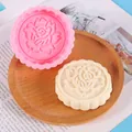Detailed pink rose flower silicone mold for DIY scented candles and handmade soap. - Rose Style (50-2683) / Pink