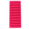 Pink rectangular plastic ice cube tray with 10 long slots for water or baby food - Single Layer Strip / 10 Grids / Rose Red