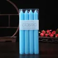 Set of 4 blue 20cm classic dinner candles, dripless and smokeless for party decoration - 2.2x20cm Long Taper Candle / 4Pcs Set / Blue