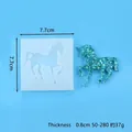 Unicorn shaped silicone mold for resin casting and DIY fondant cake decoration 7.7cm - Leaping Unicorn (50-280-D)