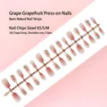 30 stuks druivenpatroon roze gradiënt kunstnagels set voor professionele DIY manicure - S188-T