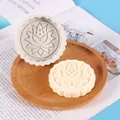 Lotus pattern mooncake silicone mold for DIY candle, soap, and plaster craft making - Lotus Style (50-2684) / Gray