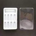 Universal white blister tray and clear transparent box for press-on nail packaging storage - White Blister Tray Set