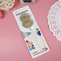 Elegante vela de cumpleaños número 8 dorada en envase de cartón para tarta de fiesta - Número 8 / Dorado