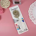 Elegante vela dorada número 9 para decoración de tartas de cumpleaños y celebraciones - Número 9 / Dorado