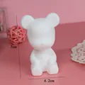 Décoration de gâteau ours blanc minimaliste pour fête d'anniversaire et de bureau - Figurine Ours Blanc