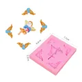 Professional pink angel and wings silicone mold for fondant, chocolate and soap crafting - Angel Feather Wings Style (50-1405-A)