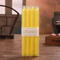 Set of four 25cm yellow classic taper candles for elegant dinner or wedding decor - 2.2x25cm Long Taper Candle / 4Pcs Set / Yellow