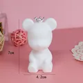 Décoration de gâteau ours blanc mignon avec couronne argentée pour fête rose - White Crown Bear