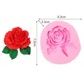 Professional rose shaped silicone mold for fondant cake decoration and DIY resin crafts. - Rose Shape (50-754) / 8.3cm / Pink