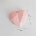 Décoration de gâteau en forme de cœur géométrique rose pour dessert de Saint-Valentin - Cœur Géométrique Rose / S