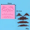 Stampo in silicone rosa stile rilievo europeo per fondente e cioccolato, peso 80g - Stampo con Motivo a Rilievo Europeo (50-2354-A) / 10cm x 10.7cm / Rosa
