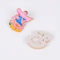 3D Angel wings silicone mold for fondant chocolate cake soap with size dimensions - Detailed Texture Angel Style (50-1626-B)