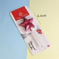 Elegante vela de cumpleaños en forma de estrella roja brillante, 4,6 cm de ancho - Estrella Con Strass / Rojo