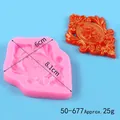 Stampo in silicone per cornice per foto a rilievo europeo per decorazioni in pasta - Stampo Bordo a Rilievo Europeo (50-677) / 8.1cm x 6cm / Rosa
