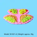 Pink feather wings silicone mold for fondant chocolate and soap making, 10.2cm x 5cm - Double Feather Wings Style (50-821-A)