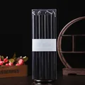 Elegant set of four 25cm black taper candles for romantic dinner and wedding decor - 2.2x25cm Long Taper Candle / 4Pcs Set / Black
