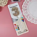 Vela de cumpleaños número 3 color oro champán para decoración festiva de tarta y fiesta - Número 3 / Champán dorado